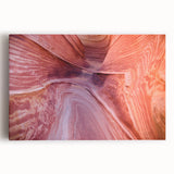 Black and white photograph of Arizona's Coyote Buttes on stretched canvas, ideal for kitchen wall art.