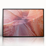 Framed acrylic print of Arizona's Coyote Buttes in earth tones, ideal for modern art wall decor.