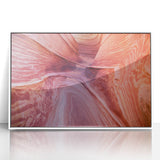 Acrylic print of Coyote Buttes in Arizona featuring earth tones, ideal for modern art wall decor in a living room.