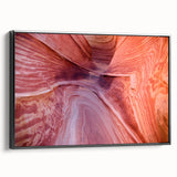 Black and white landscape art of Coyote Buttes in Arizona on a framed canvas, ideal for bedroom wall decor.