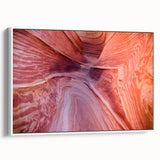 Vintage poster art of Arizona's Coyote Buttes in vibrant colors, framed canvas, ideal for living room decor.