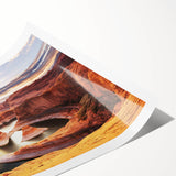 Extra large wall art of Glen Canyon in Arizona, featuring a rolled print with vivid desert and sky tones.