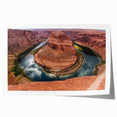 Rolled print of Horseshoe Bend in Arizona capturing the natural landscape in earthy tones, suitable for art wall dining room.