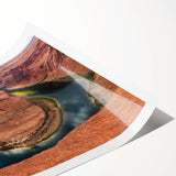 Extra large rolled print of Horseshoe Bend, Arizona, in natural earth tones, ideal for large living room wall art.
