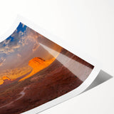 Extra large rolled print of Monument Valley in Arizona, featuring earthy tones and expansive desert landscape.
