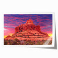 Rolled print of Sedona landscape in muted earth tones, ideal for art wall dining room.