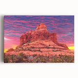 Black and white stretched canvas featuring the Sedona, Arizona landscape, ideal for kitchen wall art.