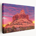 Red rock formations of Sedona on a large stretched canvas, featuring earth tones, ideal for kitchen wall art.