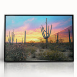 Large abstract wall art depicting the Sonoran Desert in Arizona, with muted earth tones on a framed acrylic.