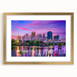 Extra large abstract art print featuring textured scenery of Arkansas, in gold frame, ideal for living room decor.