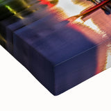 Black and white landscape art painting of Arkansas scenery on large stretched canvas, suitable for bedroom wall decor.