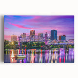 Black and white large art print of Arkansas scenery on stretched canvas, suitable for kitchen wall art.