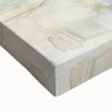 Black and white landscape art painting of Alcatraz Island on stretched canvas, suitable for bedroom wall decor.