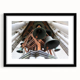 Extra large wall art featuring a textured abstract print of colorful, swirling patterns, framed in black.