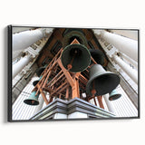 Black and white framed canvas of Berkeley landscape in vintage poster style, ideal for bedroom decor.