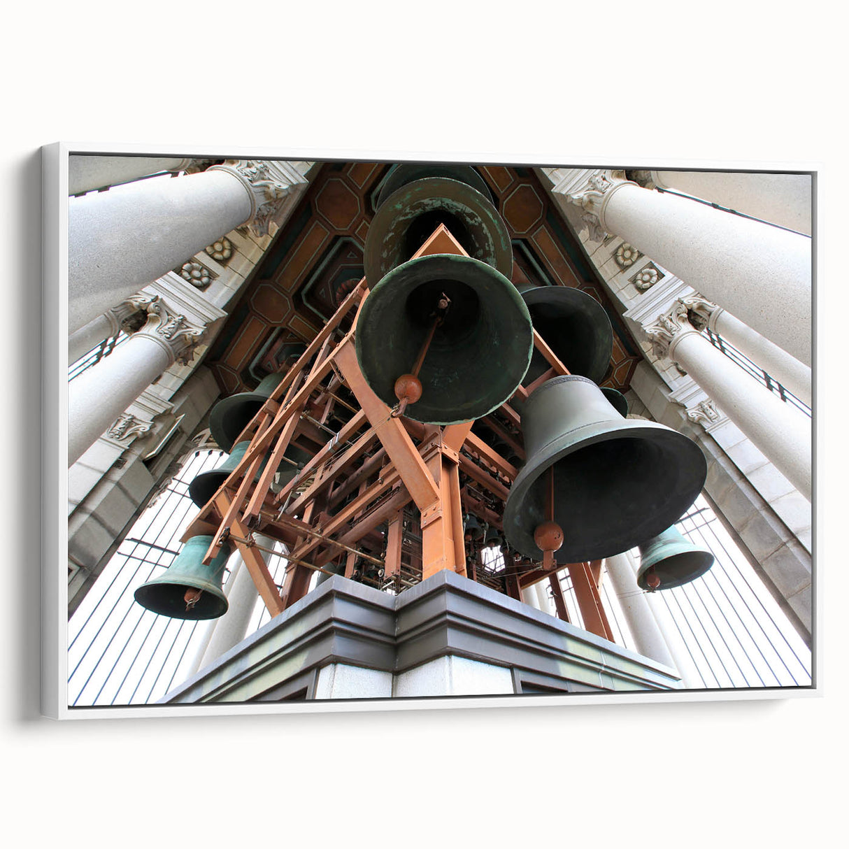Vintage poster art of Berkeley scenery in vibrant colors on an extra-large framed canvas, ideal for living room decor.