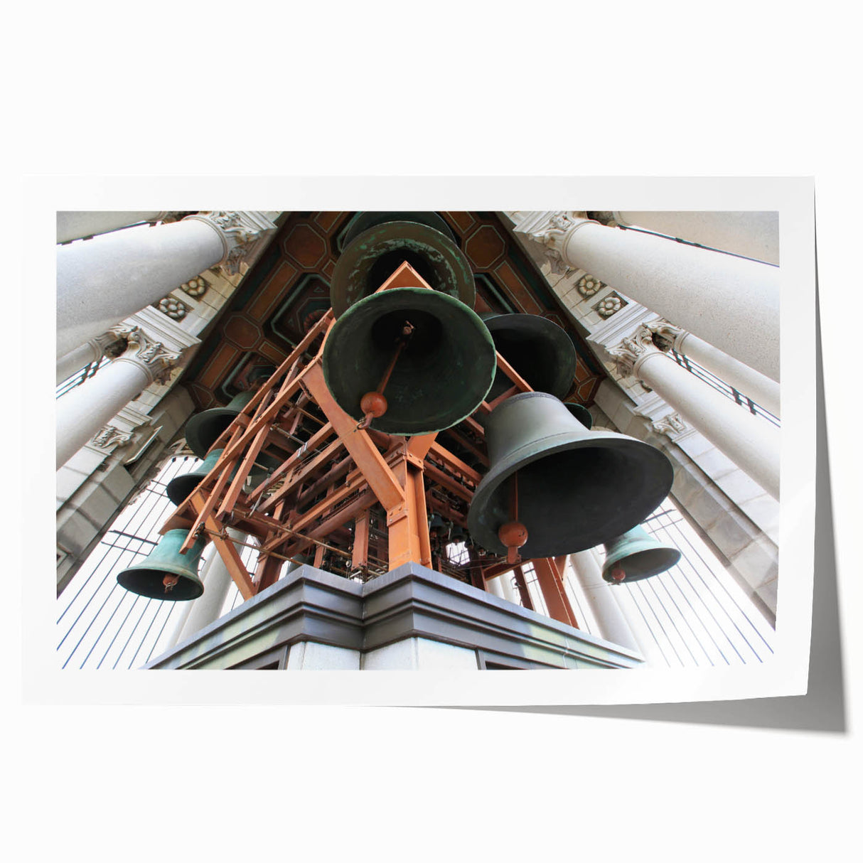 Extra large rolled print of Berkeley, California scenery in muted earth tones, ideal for art wall dining room.