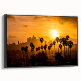 Black and white framed canvas of Beverly Hills landscape, ideal for bedroom wall art.