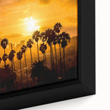 Extra large framed canvas featuring a textured depiction of Beverly Hills in black with colorful accents.