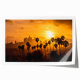 Extra large rolled print of Beverly Hills scenery in pastel shades, ideal for art wall dining room decor.