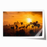 Extra large rolled print of Beverly Hills scenery in pastel shades, ideal for art wall dining room decor.