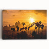 Black and white stretched canvas of Beverly Hills scenery, suitable for kitchen wall art.