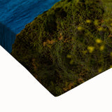 Large art of Big Sur in black and white on stretched canvas, ideal for bedroom wall decor.