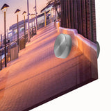 Large abstract wall art of Catalina, California in muted earth tones on acrylic glass, ideal for dining room ambiance.