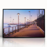 Large abstract wall art depicting Catalina, California in muted earth tones on a framed acrylic.