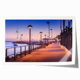 Extra large rolled print of Catalina, California scenery with vibrant floral elements, ideal for art wall dining room decor.