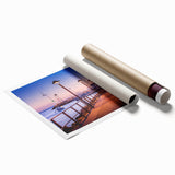 Extra large rolled print of Catalina Island with vivid blue and green tones, ideal for classy bathroom wall art.