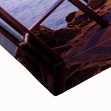 Black and white landscape art painting of Catalina, California on stretched canvas, suitable for bedroom wall art.