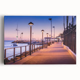 Black and white stretched canvas depicting a serene Catalina, California landscape, ideal for kitchen wall art.