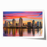 Rolled print of Coronado, California scenery with soft pastel tones, ideal for dining room wall art.