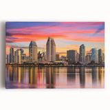Black and white photograph of Coronado, California on stretched canvas, ideal for kitchen wall art.