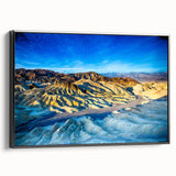 Black and white framed canvas of Death Valley landscape, ideal for bedroom wall decor.