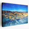 Death Valley landscape on stretched canvas with earthy tones, ideal for kitchen wall art.
