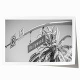 Extra large rolled print of a Hollywood, California scenery in pastel shades, suitable for art wall dining room.