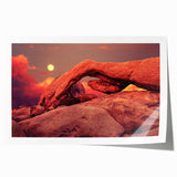 Joshua Tree landscape on extra large rolled print, featuring muted earth tones, ideal for art wall dining room.