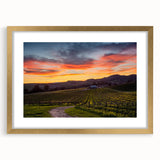 Extra large abstract art print of California's Napa Valley in textured style, featuring earthy tones on a framed canvas.