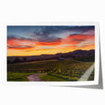 Extra large rolled print of Napa Valley landscape with vibrant green hues, ideal for art wall dining room.