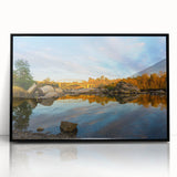 Large abstract wall art depicting Sacramento skyline in black and white tones on a framed acrylic panel.