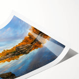 Extra large rolled print featuring line art flowers in muted earth tones, ideal for large living room wall decor.