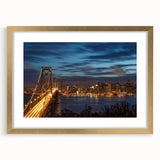 Extra large abstract art print of San Francisco, in muted gold and gray tones on a framed canvas.
