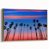 Framed canvas wall art depicting a vintage-style landscape of Santa Barbara, with muted earth tones, ideal for bedroom decor.