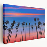 Large stretched canvas depicting a serene Santa Barbara landscape in soft pastel shades, ideal for kitchen wall art.