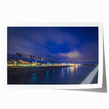 Extra large rolled print of Santa Cruz scenery with vibrant floral elements, ideal for art wall dining room.