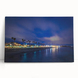Black and white stretched canvas of Santa Cruz scenery, suitable as large kitchen wall art or for bedroom ambiance.
