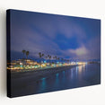 Large canvas print of Santa Cruz coastline in muted earth tones, suitable for kitchen wall art.