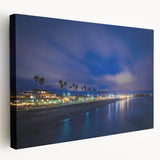 Large canvas print of Santa Cruz coastline in muted earth tones, suitable for kitchen wall art.